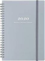 2020 Planner - Weekly & Monthly Planner with Tabs, 6.25" x 8.3", Elastic Closure and Thick Paper, Back Pocket with 21 Notes Pages