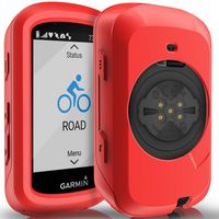 TUSITA Case for Garmin Edge 530 - Anti Drop Silicone Protective Cover - Cycling GPS Computer Accessories (Red)