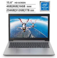 Lenovo 2019 Newest IdeaPad 15.6" Laptop Notebook Pentium N5000(Beat AMD A12 and i3-7100) 8G RAM, 512GSSD WiFi, DVDRW, HDMI, Windows 10 (Renewed)