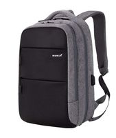 wewo Men Ipad Lightweight Business Rucksack USB Laptop Backpack For Women Boys Slim Computer Bag Fits 15.6 Inch Notebook Polyester Teen College Bookbag Large Waterproof School Backpacks (Darkgray)
