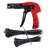 Necygoo Zip Tie Fastening Tool with 300PCS Zip Tie Metal Cable Tie Tightening Pliers for 2.2-4.8mm Width and up to 1.6mm Thickness Plastic Ties Cable Fastening Tightening Tool