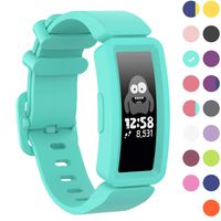 GVFM Compatible with Fitbit Ace 2 Bands for Kids 6+, Soft Silicone Bracelet Accessories Sport Strap Boys Girls Wristbands Compatible for Fitbit Inspire HR & Ace 2 (Lakeblue)