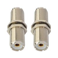 BOOBRIE UHF Bulkhead Connector RF Coax Adapter UHF Female to UHF Female Connector SO239 Bulkhead Connector Low Loss Coax Adapter 5cm Pack of 2