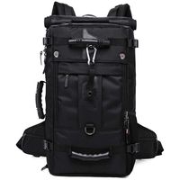 KAKA Travel Backpack Men's Outdoor Backpacks Large Capacity Waterproof Duffel Bag Multi-function Hiking Bag laptop Backpack 40L (Black)