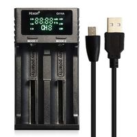 Rechargeable Battery Charger 2 Slot with LCD Display, Hixon Universal Battery Charger for Li-ion 26650, 20700, 18650, 18490, 17700, 17500, 16340(RCR123A), 14500, 10440, Ni-MH/Ni-Cd A AA AAA
