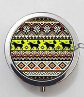 BlackKey Vintage Cute Fox Pattern 3-Compartment Decorative Pocket Gift Box Case Organizer for Pill, Color 1 -1276