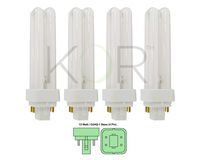 (Pack of 4) 13 Watt Double Tube - G24Q-1 (4 Pin) Base - 3500K Soft White - CFL Light Bulb. Replaces Sylvania 20671 CF13DD/E/835 - Philips 38327-3 PL-C 13W/835/4P/ALTO and GE 97596 F13DBX/835/ECO4P