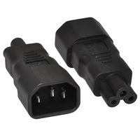 Semoic PDU UPS C14 to C5, IEC320 C13/C14 to C5/C6 Kettle Lead to PC Laptop Power Supply Cable Adapter