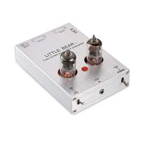 Nobsound Little Bear T7 Vacumn Tube Mini Phono Stage RIAA MM Turntable Preamp & HiFi Tube Pre-Amplifier (Silver)