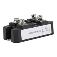 Diode Bridge Rectifier, 150A Amp High Power 1600V Single-Phase Diode Bridge Rectifier Black Large Over-Current Capacity Low Voltage Drop