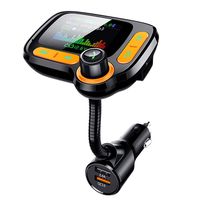 (Upgraded Version) Bluetooth FM Transmitter for Car, Wireless Radio Adapter Hands-Free Kit TFT Color Display with 3 USB Ports, 4 Music Playing, Hands-Free Calls, AUX Input