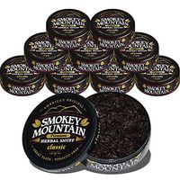 Smokey Mountain Herbal Snuff - Classic - 10-Can Box - Nicotine-Free and Tobacco-Free