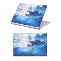 MasiBloom Top & Bottom Sticker Decal for 15" Microsoft Surface Book 2 (2017 Released) 15 inch Protective Laptop Cover Skin (for 15" Surface Book 2, Geometry- Blue)