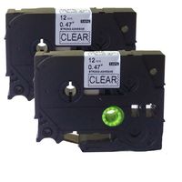 NEOUZA 2PK Compatible for Brother P-Touch Laminated TZe TZ Label Tape Cartridge 12mm x 8m (TZ-S131 TZe-S131 Extra Strength Black on Clear)