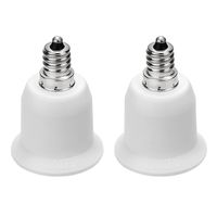 JACKYLED E12 to E26 Adapter E12 Light Socket to Medium Base E26 E27 Converter Light Socket Adapter Chandelier Socket E12 Light Bulb Adapter Pack of 2