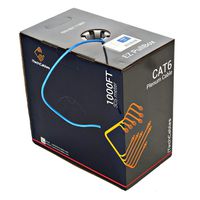 Cat6 Plenum 1000ft CMP Rated Cable, Fluke Test Passed, 23AWG 4Pair, 550MHz Network Cable Unshielded Twisted Pair (UTP), Bulk Ethernet Cable, Blue iTechCables