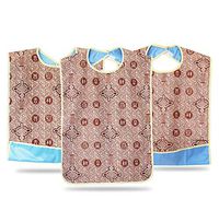 BIHIKI 3 PCS Reusable Adult Bib,Waterproof Clothing Protector,Stain Resistant Adult Eating Aid Apron for Elderly Patient Senior