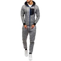 Men's Casual Tracksuit Set,Chaofanjiancai Men's Long Sleeve Zipper Hoodie Coat Jacket Slim Fit Workout Running Sweatpants Blue