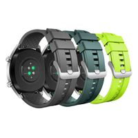 MoKo 3-Pack Band Compatible with Huawei Watch GT 2019 46mm/Watch GT Active/Watch 2 Pro/Honor Watch Magic/Samsung Galaxy Watch 46mm/Gear S3, Soft Silicone Replacement Strap, Gray/Army Green/Lime