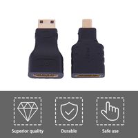 HDMI for Micro HDMI + HDMI to Mini Gold Plated Converter HD Connector Extension Adapter for Video TV for Xbox 360 HDTV 1080P