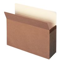 Smead File Pocket, Straight-Cut Tab, 5-1/4" Expansion, Letter Size, Redrope, 20 per Box (73237)