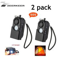 ZEERKEER Mini Personal Alarm infrared alarm With LED Flashlight, Emergency Alert And Passive Infrared (PIR) Motion Detector Alarm 120 dB Alarm For Hotel Camping Doors And Windows