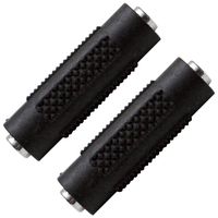 Seismic Audio - SAPT120-2Pack - 2 Pack of 1/8" Female to 1/8" Female Coupler (Black & Silver)