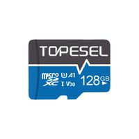 TOPESEL 128GB Micro SD Card Memory Cards A1 V30 U3 Class 10 Micro SDHC UHS-I TF Card for Cemera/Drone/Dash Cam(1 Pack U3 128GB)