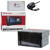 2018 Pioneer Car Audio Double Din 2DIN 6.2 Touchscreen DVD MP3 CD Stereo Built-in Bluetooth with DiscountCentralOnline SC09 Waterproof Nightvision Back-up Camera