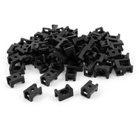 Uxcell Plastic Wire Cable Tie Mount Holder, 5 mm Width, Black, 100 Piece