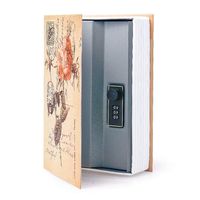 Diversion Book Safe Storage Box, Dictionary Secret Safe Can with Security Combination Lock/Key, Diversion Book Hidden Safe (Rose Style, M,Combination)