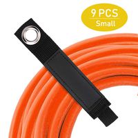 9 Pack Extension Cord Holder Organizer 0.98 X 5.90Inch Heavy-Duty Storage Straps Storage Hooks Loop Organizer Hanger for Home, Shop, RV, Boat, Garage Organizers and Storage (S, Black)
