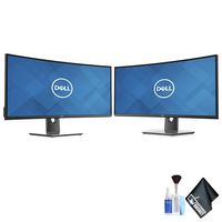 Dell U3419W UltraSharp 34" 21:9 Curved IPS Monitor Dual Monitor Set with Deluxe Cleaning Set