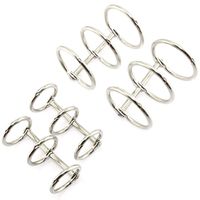 Lind Kitchen 4PCS 3-Ring Binding Rings Metal Silver Loose Leaf Spines Combs Binder Buckle for Calendar Diary Scrapbook Sketchbook DIY Craft Photo Album Clips(2pcs 15mm+2pcs 25.4mm)