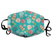 YUIOP Cute Japanese Style Printed Mask Neutral Mask for Men and Women Polyester Dust-Proof Breathable Mask