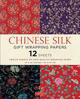 Chinese Silk Gift Wrapping Papers: 12 Sheets of 18 x 24 inch Wrapping Paper
