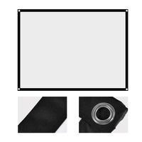 Fosa 60-100 Inch Portable Foldable Non-Crease White Projector Curtain Projection Screen 4:3 Portable Movies Screen for Projector Home Theater Outdoor (72Inch)