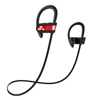 Wireless Sport Headphones - Headphones with Microphone, Bluetooth 4.1, Standard Autonomy 8h Max,Very Light, HD Stereo, Sweatproof,Anti-Knot Cable, Volume Control On Headphones - Red