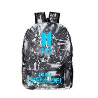 NUOFENG Kpop BTS Backpack Bangtan Boys Starry Sky Luminous Satchel Schoolbag Casual Daypack Laptop Bags (H09)