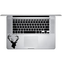 Deer Buck Head Hunting Vinyl Sticker Laptop Keyboard Inside Corner iPhone Cell Decal (3.5" Wide)