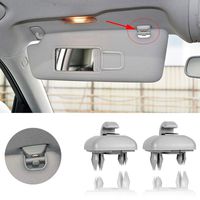 Porpor Booya 2-Pack Interior Sun Visor Hook Clip Bracket for Audi A1 A3 A4 A5 Q3 Q5(8E0 857 562) (Grey)