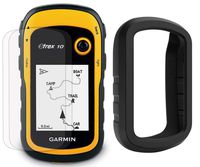 Garmin eTrex 10 Hiking Armor GPS Bundle | with PlayBetter Silicone Case (Black) & Screen Protectors (x2) | GPS/GLONASS Handheld, Paperless Geocaching, 2.2" Display