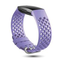 X4-Tech Charge 3 Bands, Soft Silicone Sport Bands Compatible with Fitbit Charge 3 & Charge 3 SE Women Men(Light Lavender)