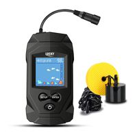 LUCKY Fish Finder Wired Black Portable Fishing Sonar Cool Shape for Ice Kayak Boat Fishing