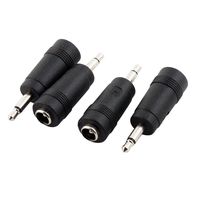 uxcell 3.5mm Male to 5.5mm x 2.1mm Female DC Power Adapter Connector Jack 4 Pcs