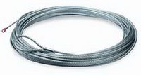 WARN 38423 Winch Accessory: Steel Cable Wire Rope with Loop End and Terminal, 3/8" Diameter x 125' Length
