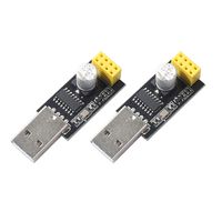 2pcs USB to ESP8266 ESP-01 Serial to WiFi Module Adapter Developent Board Computer Phone Wireless Communication Microcontroller fit Arduino