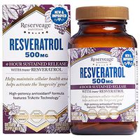 Reserveage, Resveratrol 500 mg, Antioxidant Supplement for Heart and Cellular Health, Supports Healthy Aging, Paleo, Keto, 60 capsules (60 servings)