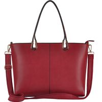 Laptop Tote Bag,Large 15.6 Inch Laptop Bag,Work Tote Bag Handmade Metal Handle,Red