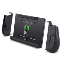 10000mAh Battery Charger Case for Nintendo Switch with a Pair of Joy-Con Grip, Portable Backup SwitchCharge Battery Charger Docking Station with Kickstand & Game Card Slot